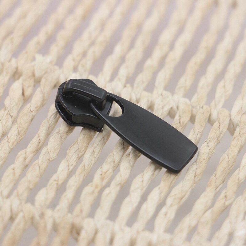 Meetee 10pcs 5# Zipper Silder for Nylon Zip for Jacket Pocket Zippers Head Puller DIY Zips Repair Replacement Sewing Accessories: Black