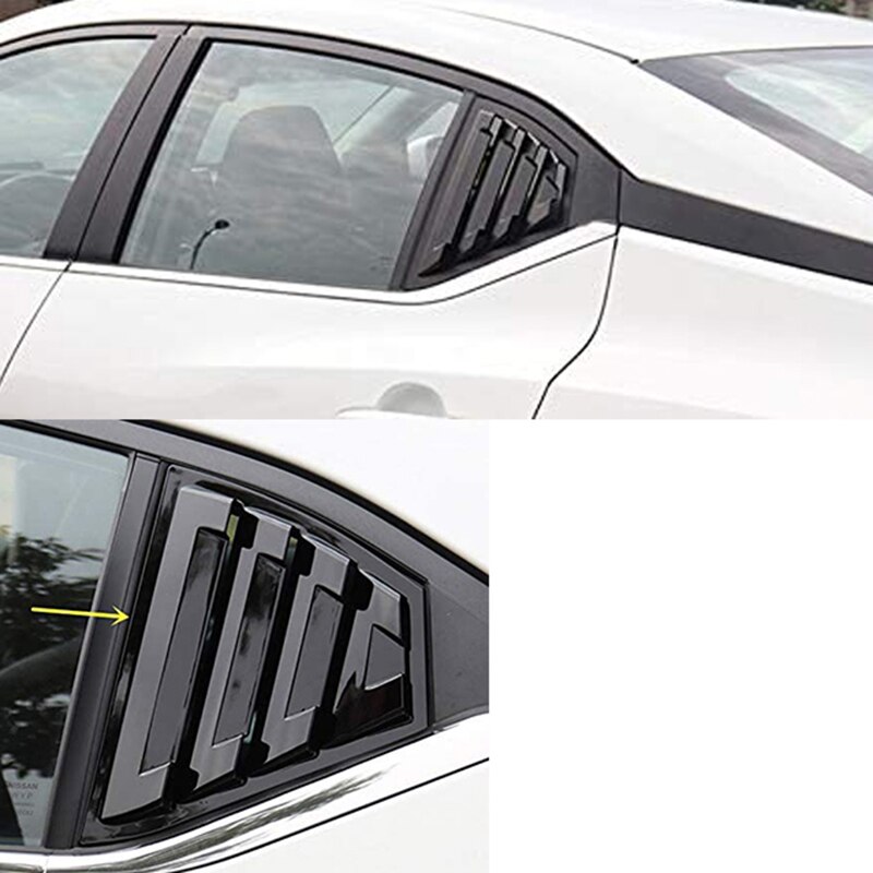 Car Rear Window Blinds Triangular Window Protection Covers Trims Panel for Nissan Sentra Window Scoops Louvers: Default Title