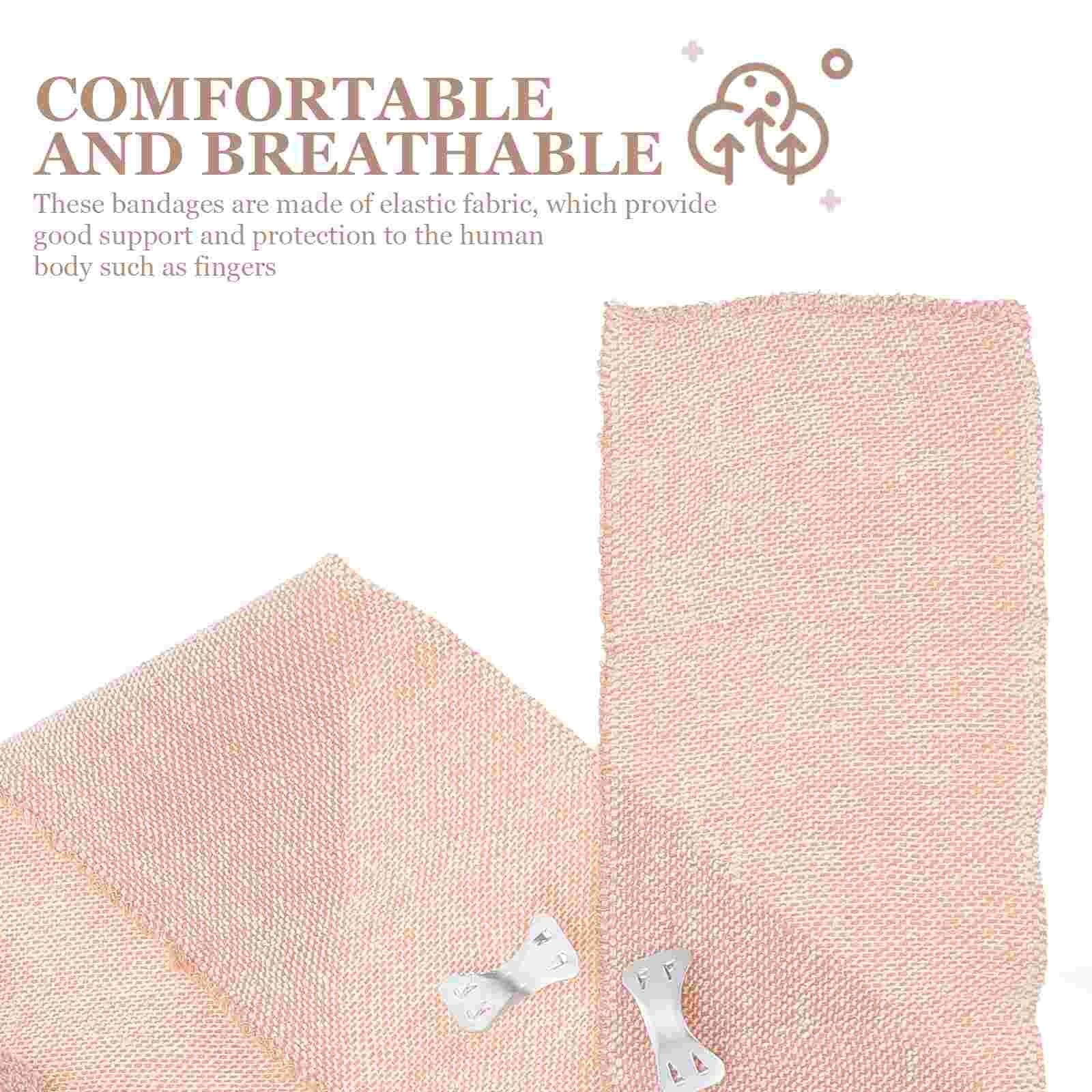 4 Rolls of Sports Sprain Bandages Leg Protective Elastic Band Wound Dressing Bandage