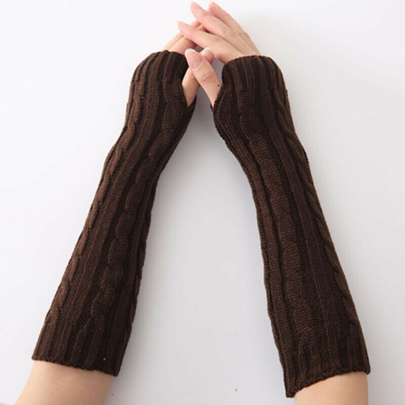 Frauen Winter warm Handgelenk Arm Hand Wärmer betroffen Lange Halbhand Ellenbogen Handschuhe Handschuh