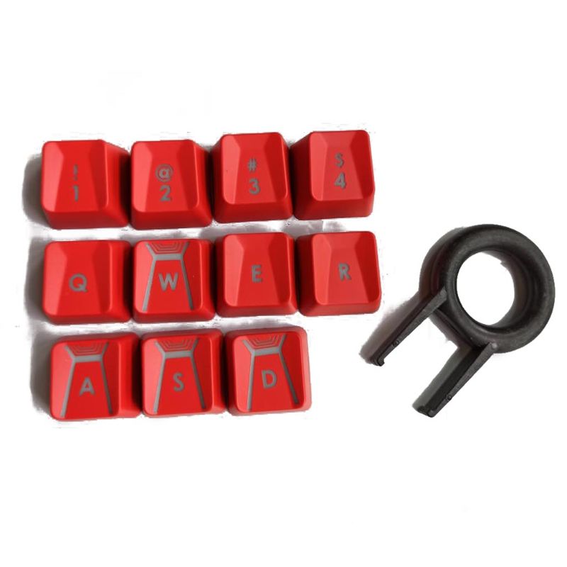 11 keys Backlit Keycap for logitech Romer-G Switch G910 G810 G413 Gpro G512: Red