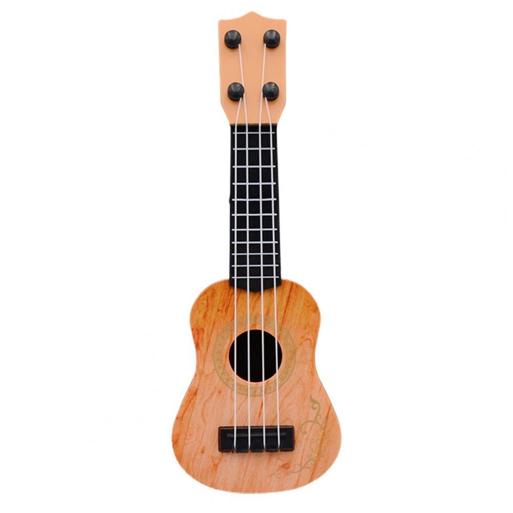 Educational Ukulele Toy Smooth Surface Adjustable Tues Baby Classical Ukulele Instrument Guitar Toy Classical Instrument: Yellow