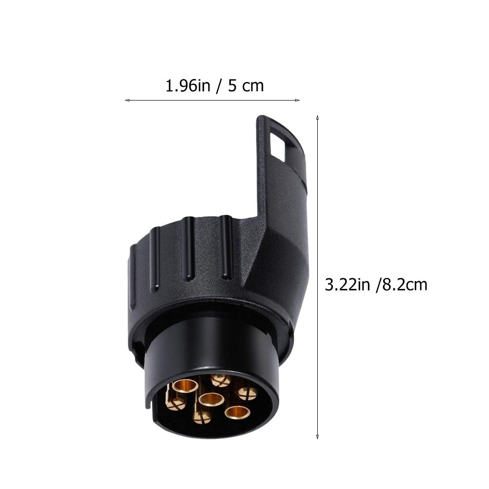 1 pc 7 to 13 pin stekker adapter converter aanhanger caravan vrachtwagen trekhaak stopcontact eu stekker adapter onderdelen converter stopcontact aanhanger stekker