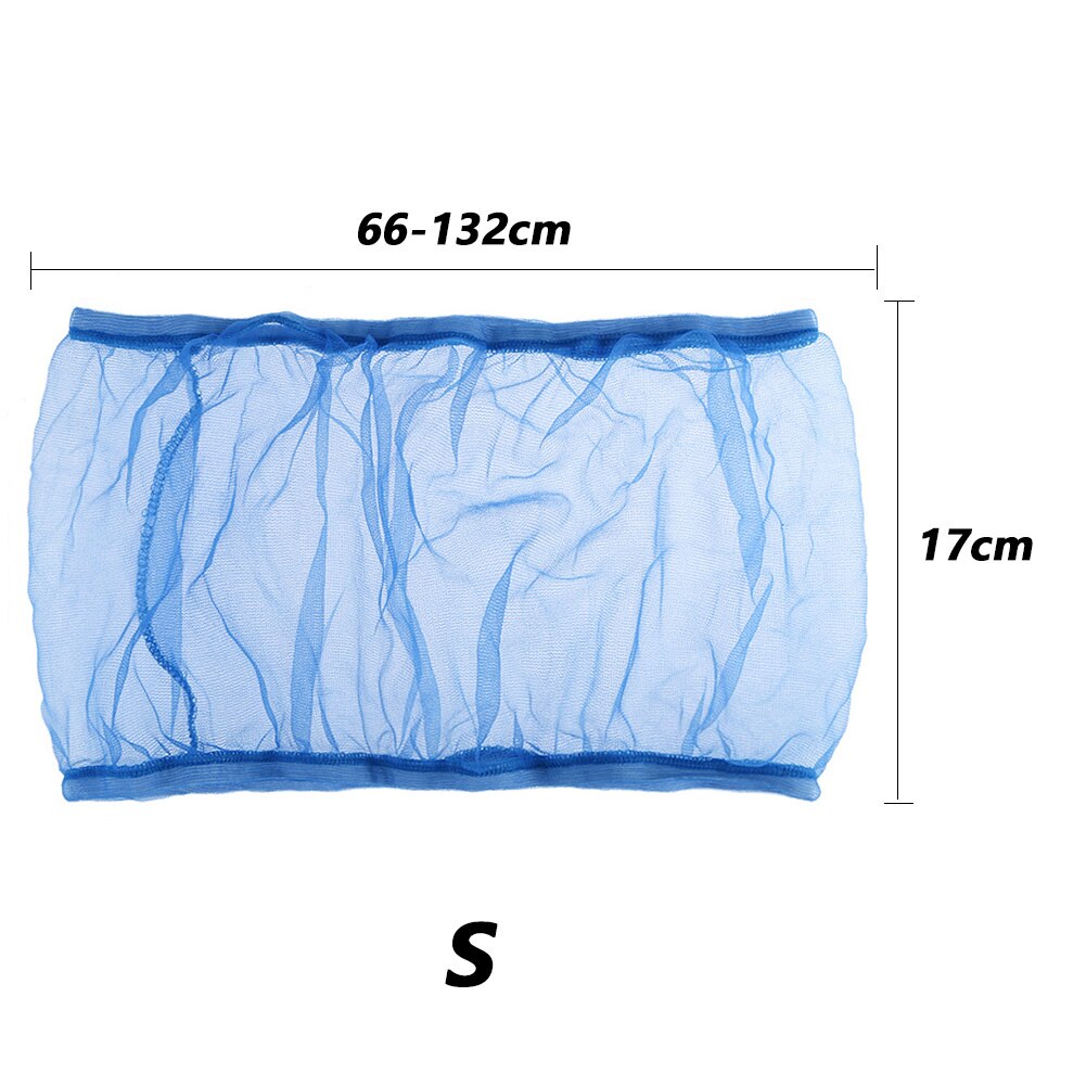 Mesh Bird Cage Cover Nylon Dustproof Parrot Birdcage Net Pet Accessories Fabric Mesh Bird Cage Cover Seed Catcher Guard: Blue / S
