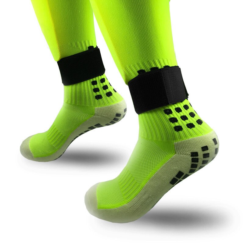 Fútbol Shin guardia permanecer fijo vendaje de cinta de Nylon Shin Pads evitar dejar elástico ajustable deportes venda Accesorios