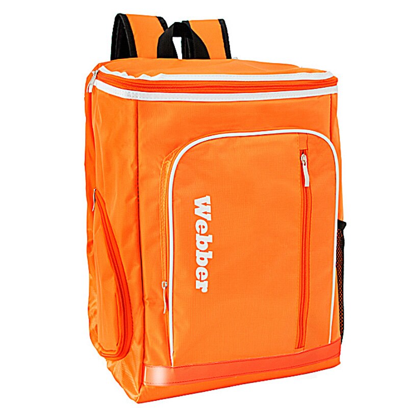 Tennis Bag Portable Polyester Fiber Shoe Storage Squash Badmintion Padel Backpack Large Capacity Two Rackets Sports Bag: Orange