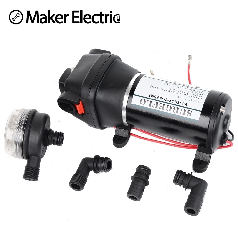 FL-40 FL-44 12V/24V Low Pressure 40PSI(2.8Bar) Electric Diaphragm Pump Irrigation Motorhome Car Water Supply