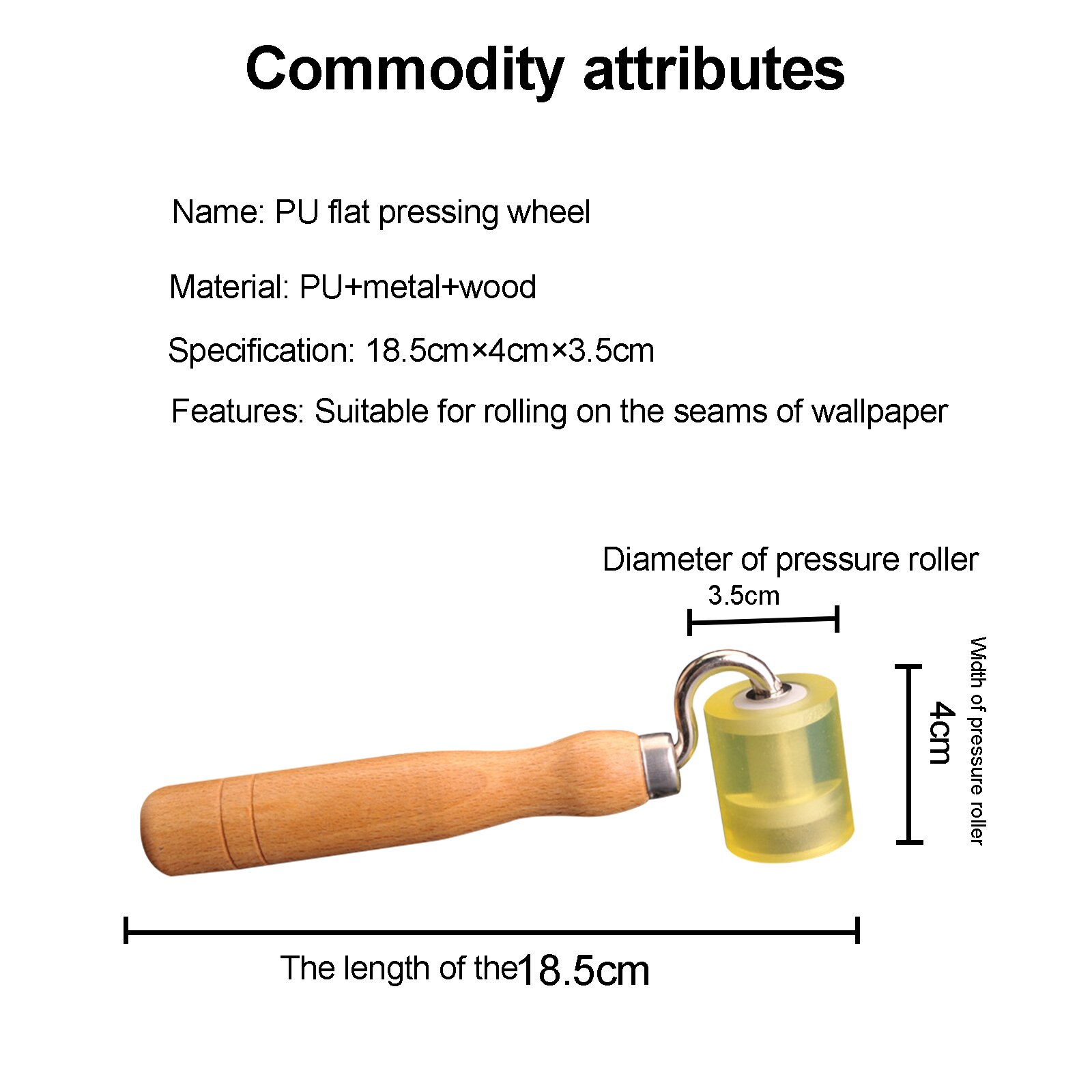 Strumento di saldatura del PVC del tetto del rullo di pressione della mano della cucitura resistente ad alta temperatura del rullo della mano del silicone caldo con saldatura ad aria calda