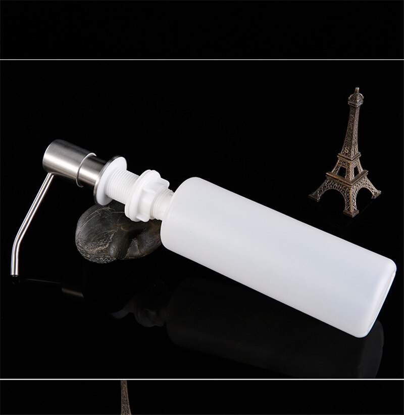 Draagbare Wasmiddel Zeepdispenser Aanrecht Vloeibare Zeep Lotion Dispensers Badkamer Accessoires Gereedschap Roestvrij Stalen Kop