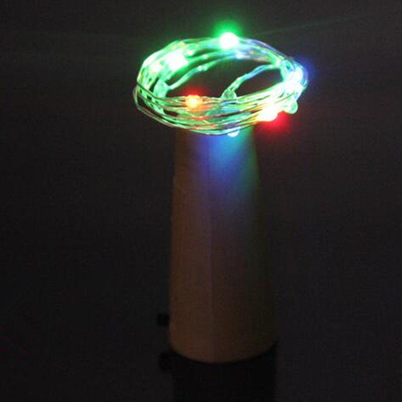 Zilveren koperdraad fleskurk stop led-lichtsnoer huisdecoratie 75cm lengtes gloeiend feest bruiloft verjaardag: Kleuren