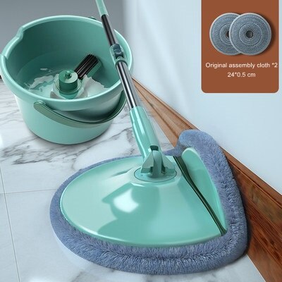 Magic Floor Mop Microfiber 360 Bucket Spin Universal Lazy Hand-Free Washing Mopping Floor Bathroom Cleaning Tool Artifact Mop: Default Title