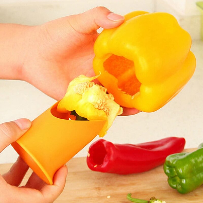 Nieuw 2 stuks chili peper ontpitter ontpitter tomaten kern scheider apparaat keukenbenodigdheden  te889