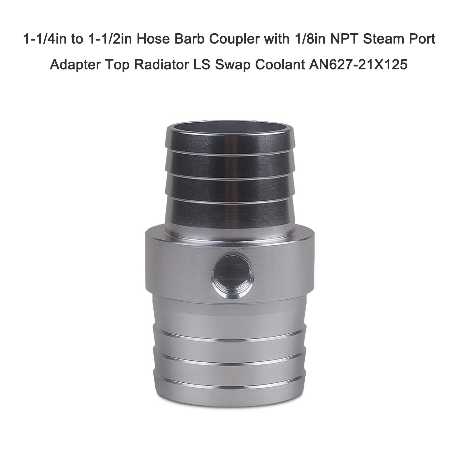 Joint Copper 11/4in to 11/2in Hose Barb Coupler with 1/8in NPT Steam