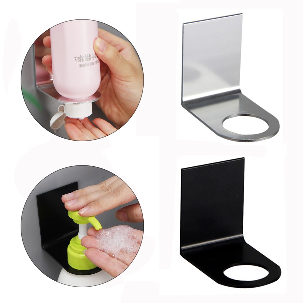 1 sztuk ze stali nierdzewnej metalowy haczyk bez dziurkacza naścienny butelka mydła uchwyt na wieszak stojak trwałe bezśladowe przybory kuchenne