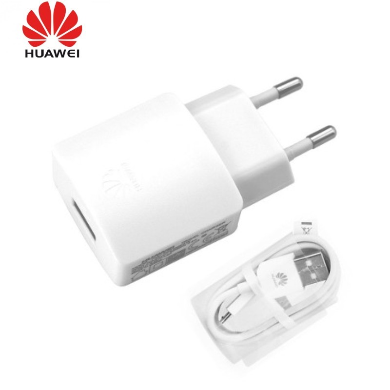 Parti  av 10 stk huawei hw -050100 e 2w med usb-kabel hvit bulk