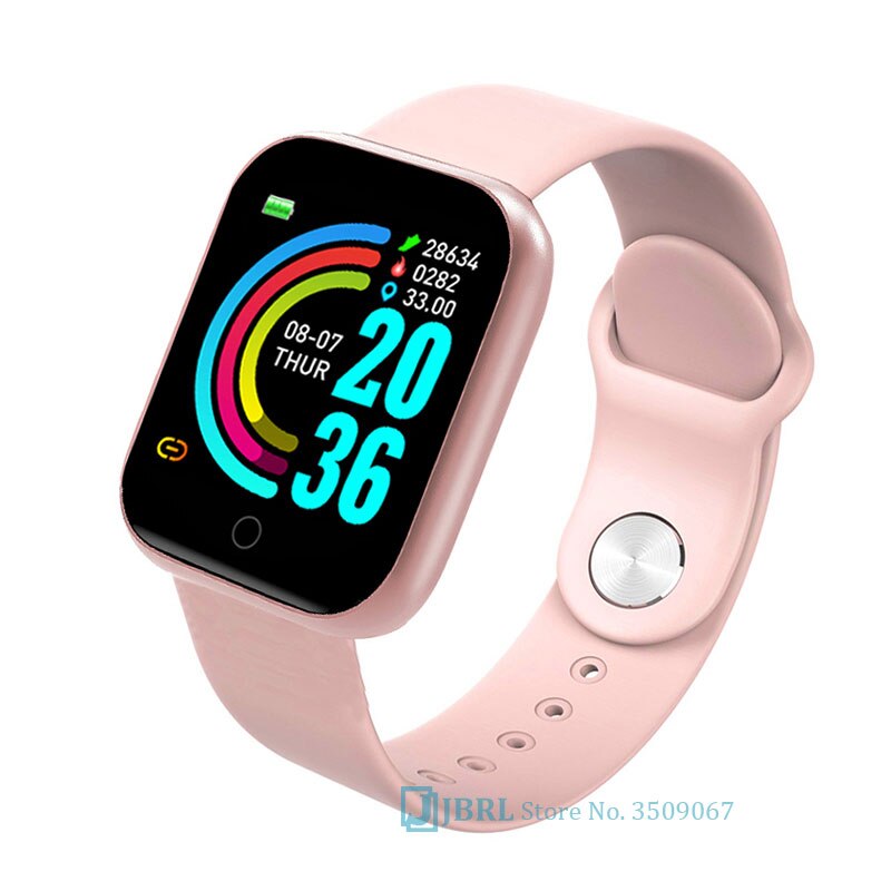 Newest Smart Band Women Men Smartwatch Bluetooth Ladies Fitness Bracelet Mens Waterproof Android IOS Phone Heart Rate Sports: silicone pink