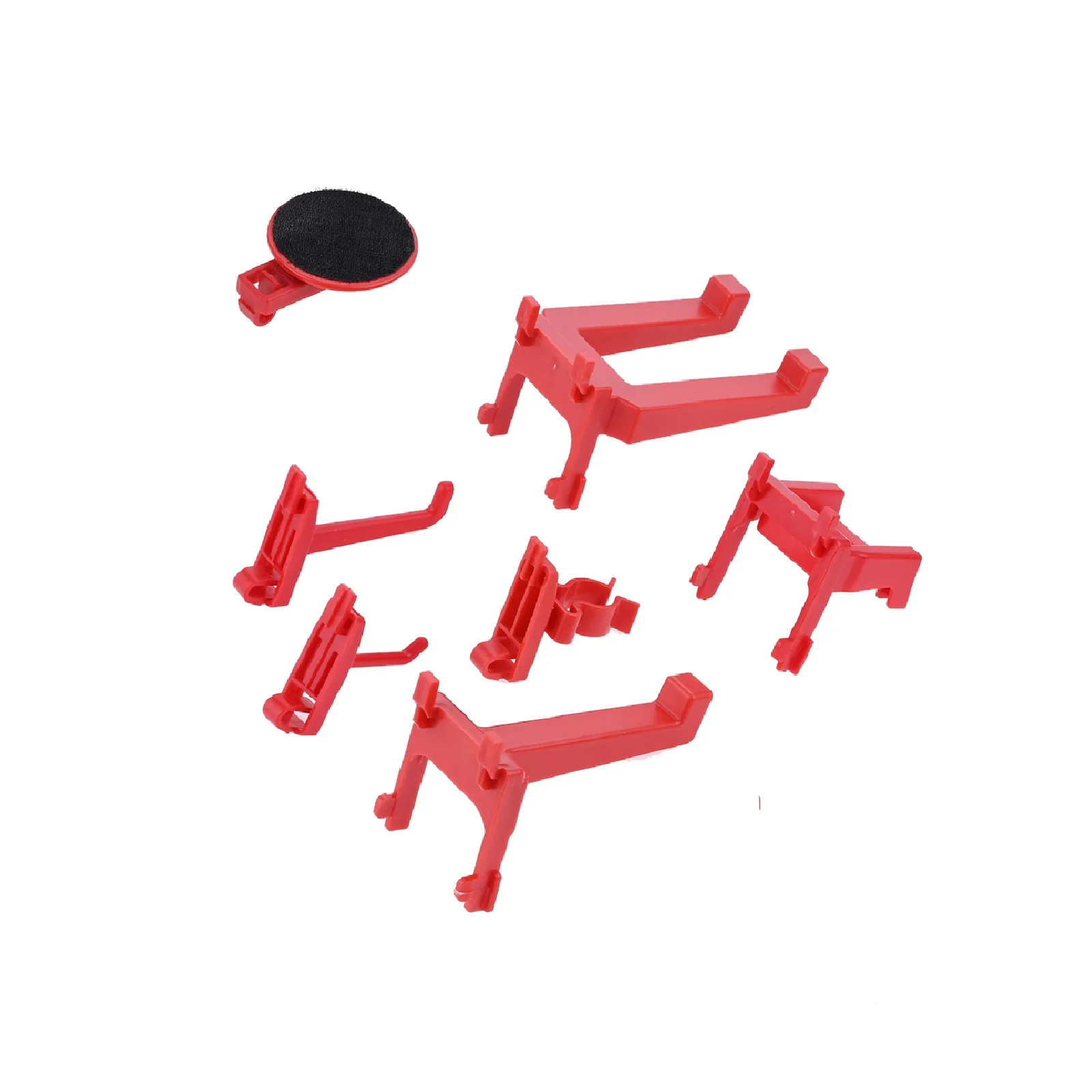 1pc- huls pladekrog rød plastik abs pegboard ophæng værktøjsholder vægmonteret displayreol hardware opbevaring garage organisering