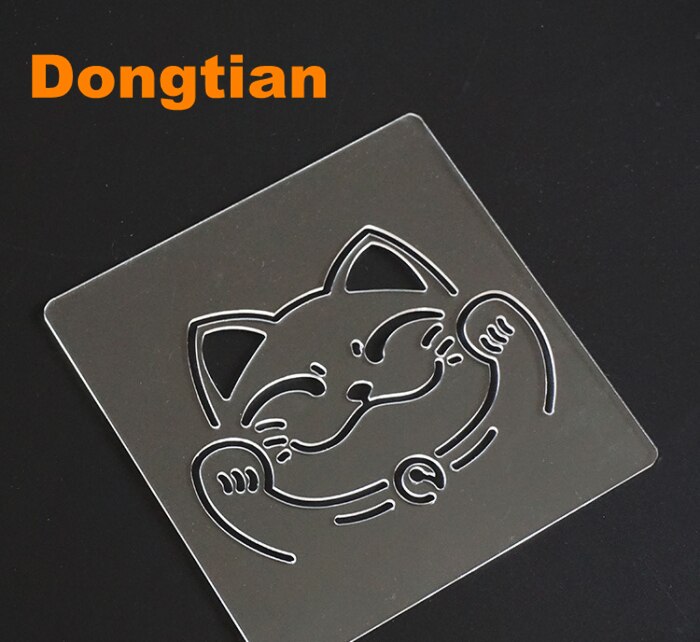 Japanese Style Cute Lucky Cat Sashiko Templates Acrylic Drawing Embroidery Template Sashiko Accessories 11cm*11cm