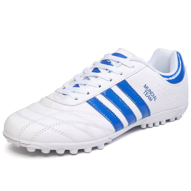 Professionelle Fußballschuhe für Kinder, Erwachsene, Grastraining, Sportschuhe, leichte, rutschfeste Nagelschuhe für Fußballfelder: WHITE / 44