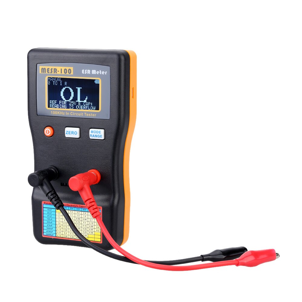 MESR-100 Esr Capaciteit Ohm Meter Meten Capaciteit Weerstand Condensator Circuit Tester