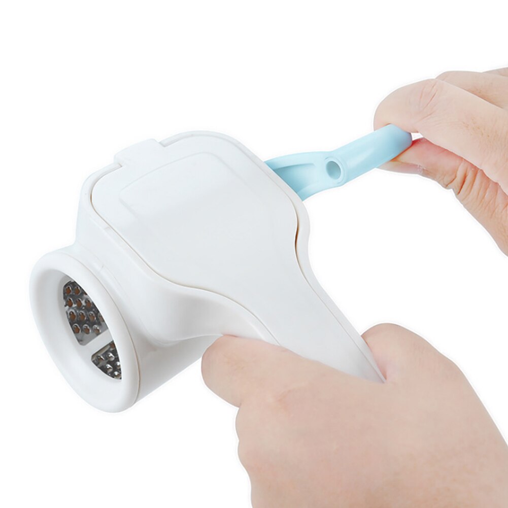 Durable Non Slip Chocolate Home Kitchen Nuts Garlic With Handle Restaurant Rotary Bidirectional Stainless Steel Cheese Grater