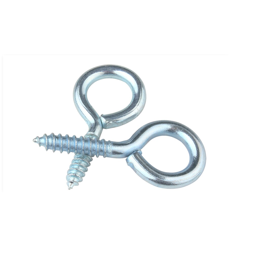 100 Pcs Galvanized Eye Screw Circle Self-Tapping Screw Hook Ring Lamp Hook With Ring Screw With Ring DIY Rope Accessories