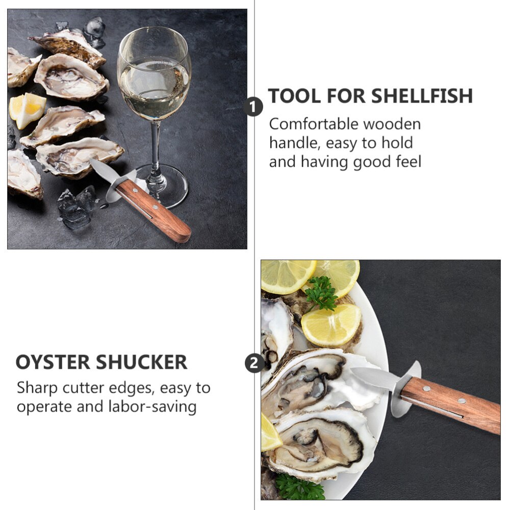 1Pc Stainless Steel Oyster Shucking Cutter Shellfish Opener Oyster Shucker Tool