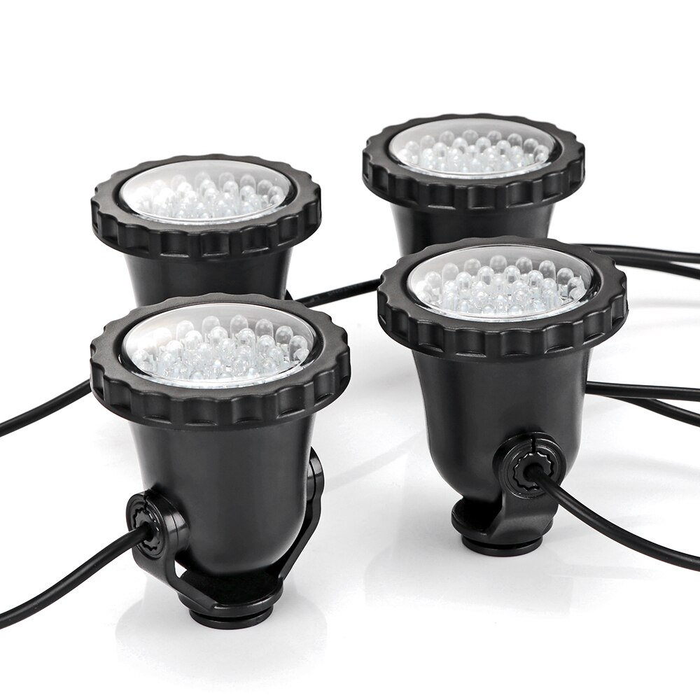 10W une traînée quatre lumières submersibles rvb LED IP68 étanche télécommande jardin paysage parc aquarium aquarium décoration