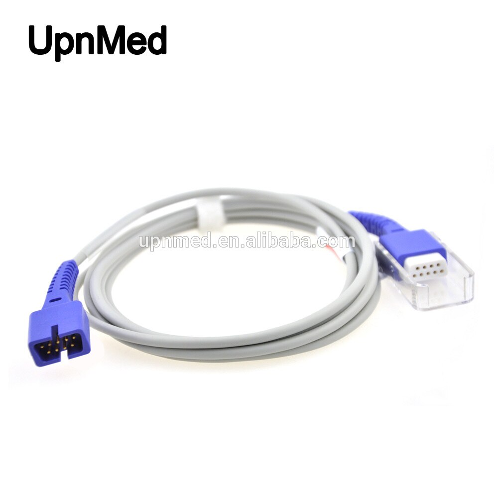 Medische Patiënt Monitor Spo2 Accessoires Voor Compatibel Nellcor 9pin Oximax DEC-4 Spo2 Verlengkabel, 2.4 M