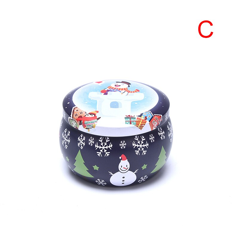 Botes de lata fabricación de velas para Navidad, recipientes para decoraciones navideñas, caja de almacenamiento de , Caja Sellada a prueba de humedad, 1 ud.: C