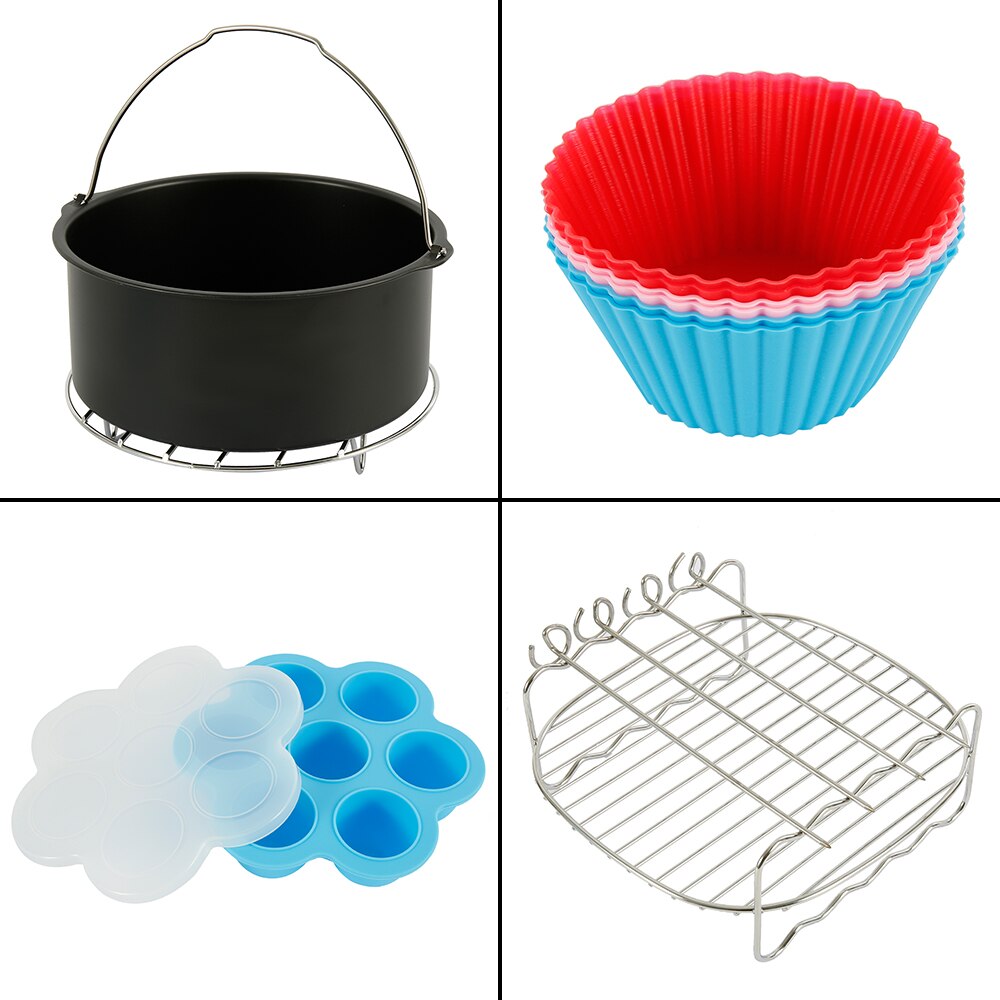 17 PCS Air Fryer Accessories 7 Inch for Gowise Phillips Cozyna and Secura, Fit All Airfryer 3.2QT To 5.8QT