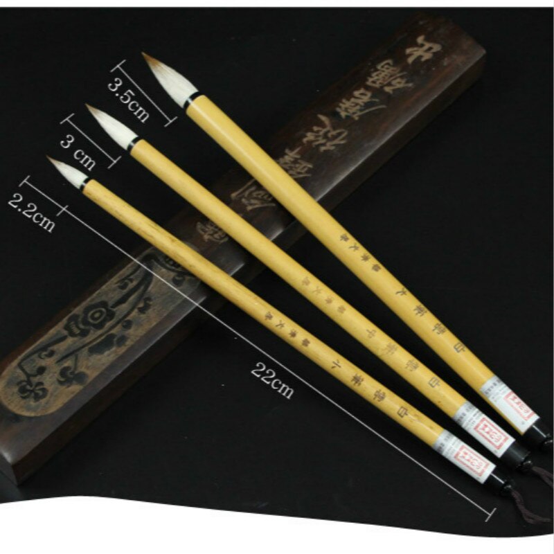 Chinese Traditional Calligraphy Brush Pen Set Regular Script Calligraphy Painting Brushes the Scholar's Four Jewels