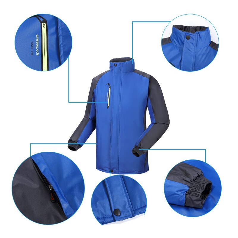 Winter Ski Jacke draussen Wandern Jacke Gepolsterte Wasserdichte Sport Snowboard Skifahren Jacke Warme Winddicht Bergsteigen anzug