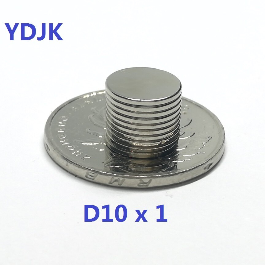 10 20 50 100 Stks/partij Neodymium Magneet 10*1 Disc N35 Zeldzame Aarde Permanente Magneet 10X1 Sterke mm Ndfeb Magneet 10X1