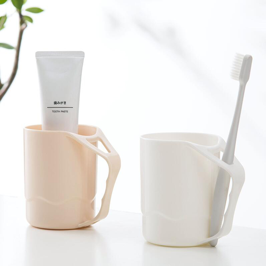 390ML Water Cup Mugs Eco Friendly plastic Tooth Brush Holder Home Unbreakable Mug Tea Coffee Milk Cup Rinsing Mug