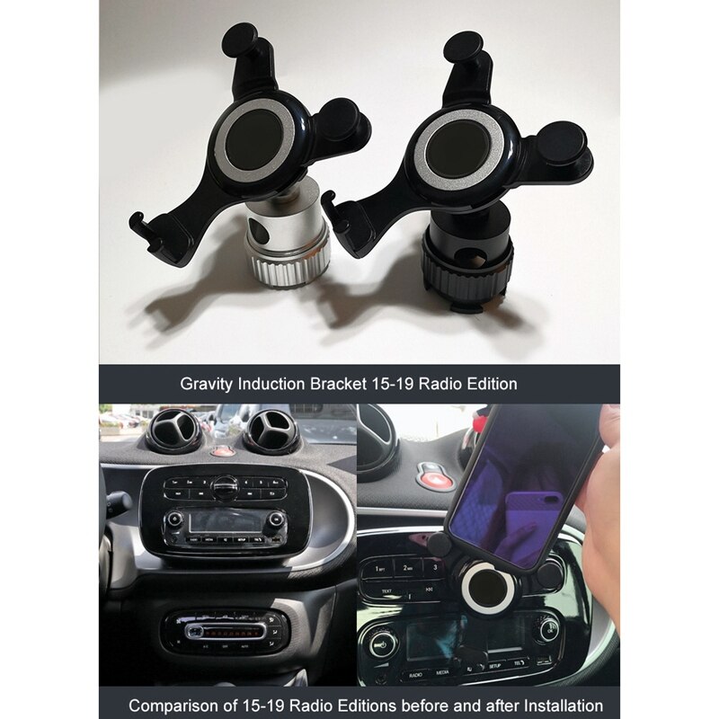 Auto mobiele telefoonhouder auto luchtrooster clip montage navigatie oplaadhouder voor smart 453 fortwo & forfour