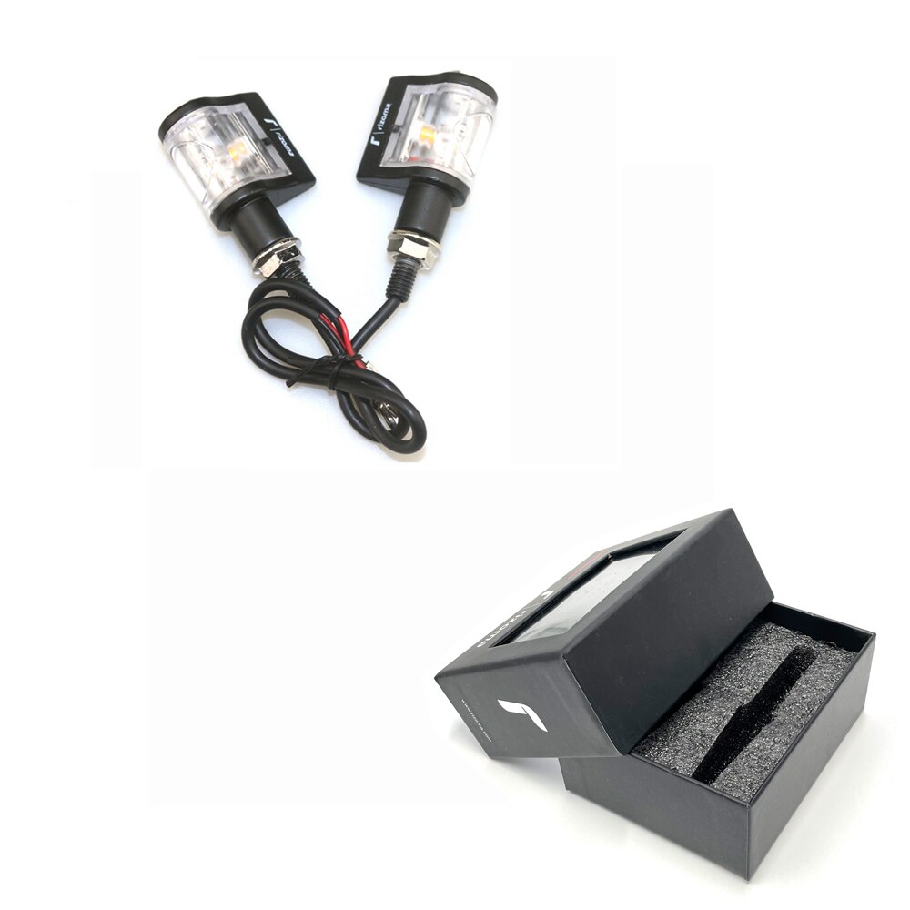 12V 8mm Universal Motorcycle Turn Signal Light For Rizoma LED Indicator Light Blinker Flasher Lamp Aluminum Alloy Black with Box: Type E with box