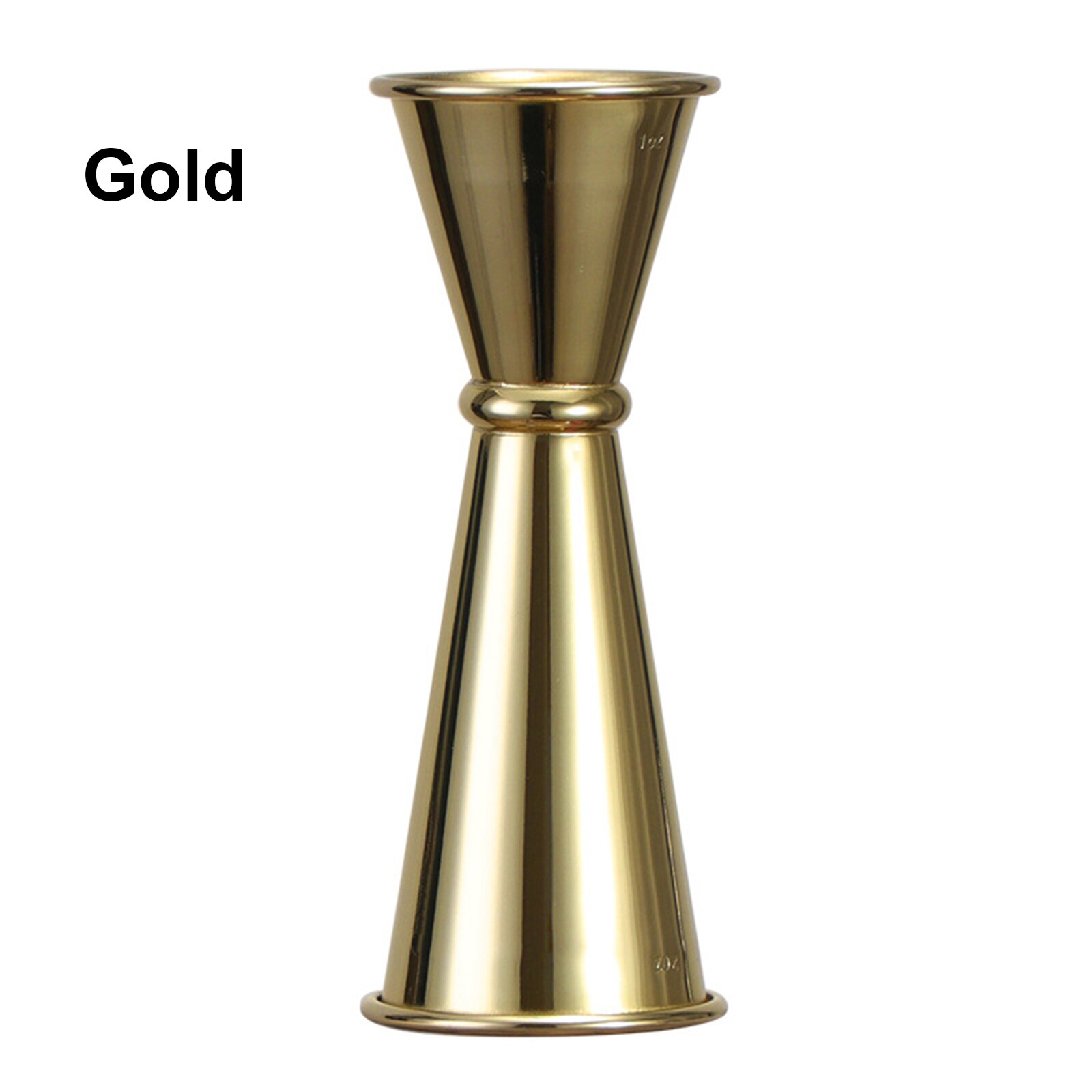 15/30ml or 25/50ml Dual Shot Stainless Steel Measure Cup Cocktail Shaker Drink Spirit Measure Jigger Kitchen Bar Barware Tools: D 1oz 2oz gold