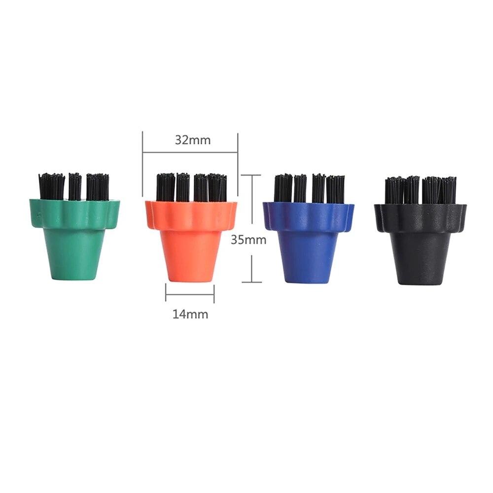 Accesorios de cepillo redondo pequeño para Limpiador de vapor, piezas de repuesto para Karcher SV7 SV1802 SV1902/ 2.860-231,0, 4 unids/set por juego
