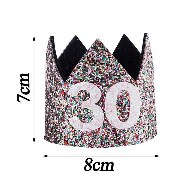 Barn år 1st födelsedag mössa bebis fest keps flicka pojkar rosa blå blommor prinsessa krona pannband hårkläder dekor tillbehör