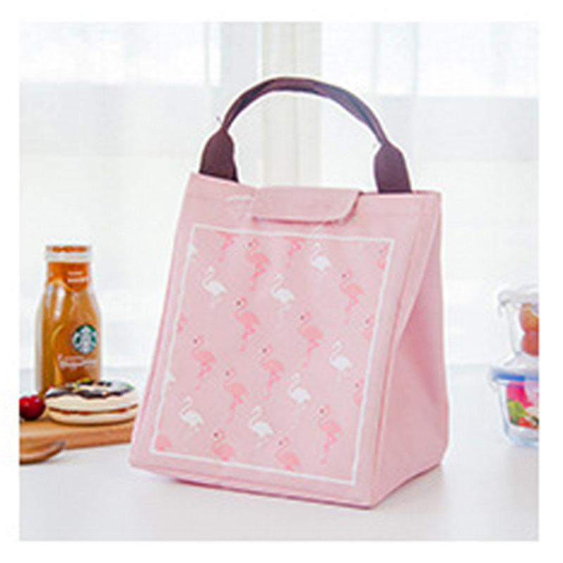 Flamingo tote picknicktassen lunchbox waterdichte thermische isolatie opbergdoos mannen vrouwen kinderen outdoor kamperen strand picknickmand: Roze