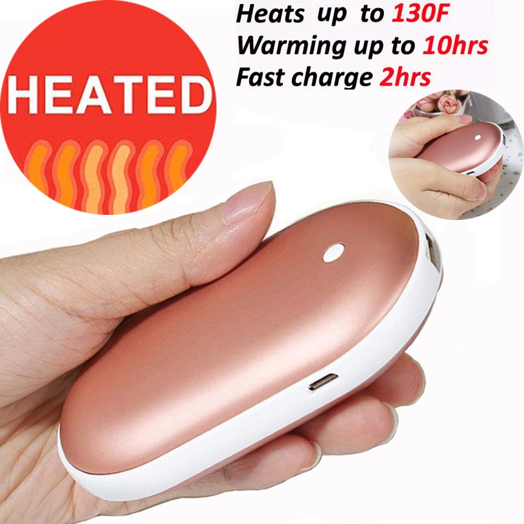 5200mAh USB Warming Hand Rechargeable Hand Warmer Electronic Small Portable Warmer Hand Feet Instant Heating For Winter