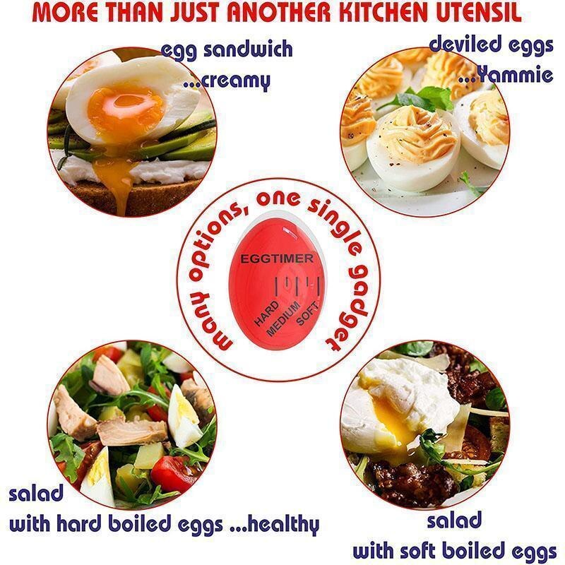 2PCS Egg Timer Kitchen Perfect Egg Changing Color Eggtimer Resin Material Temperature Cooking Gadgets