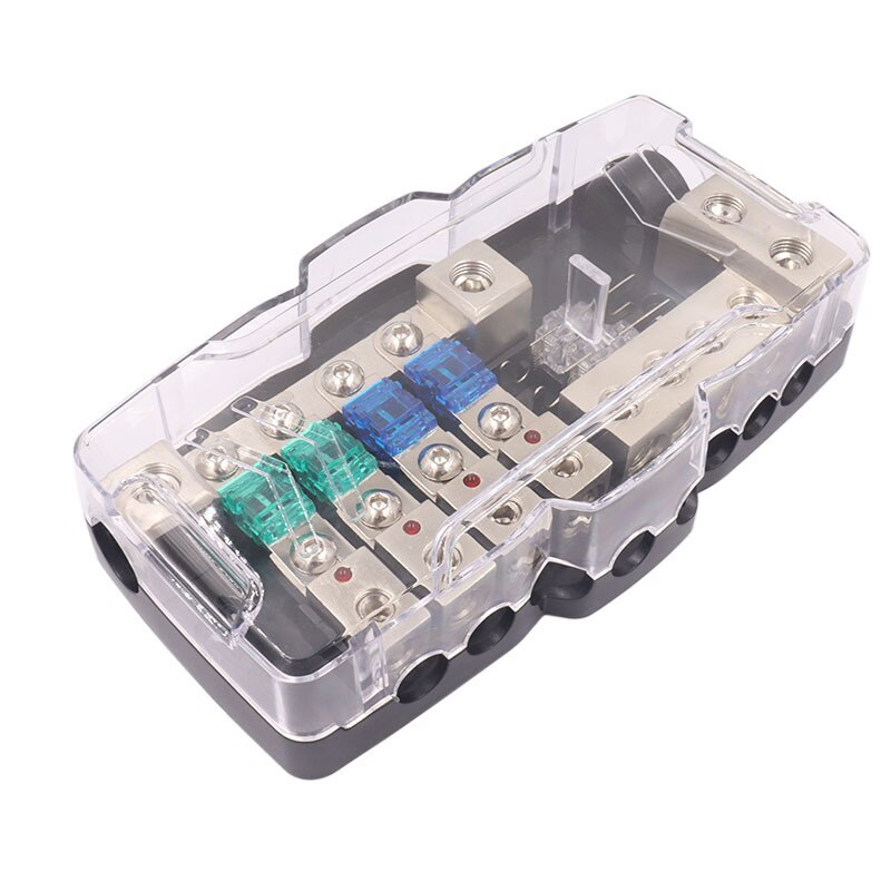 Porte-fusible multifonction LED pour voiture, Audio stéréo, ANL, Distribution de fusibles 0/4ga, 4 voies, bloc 30A 60A 80Amp
