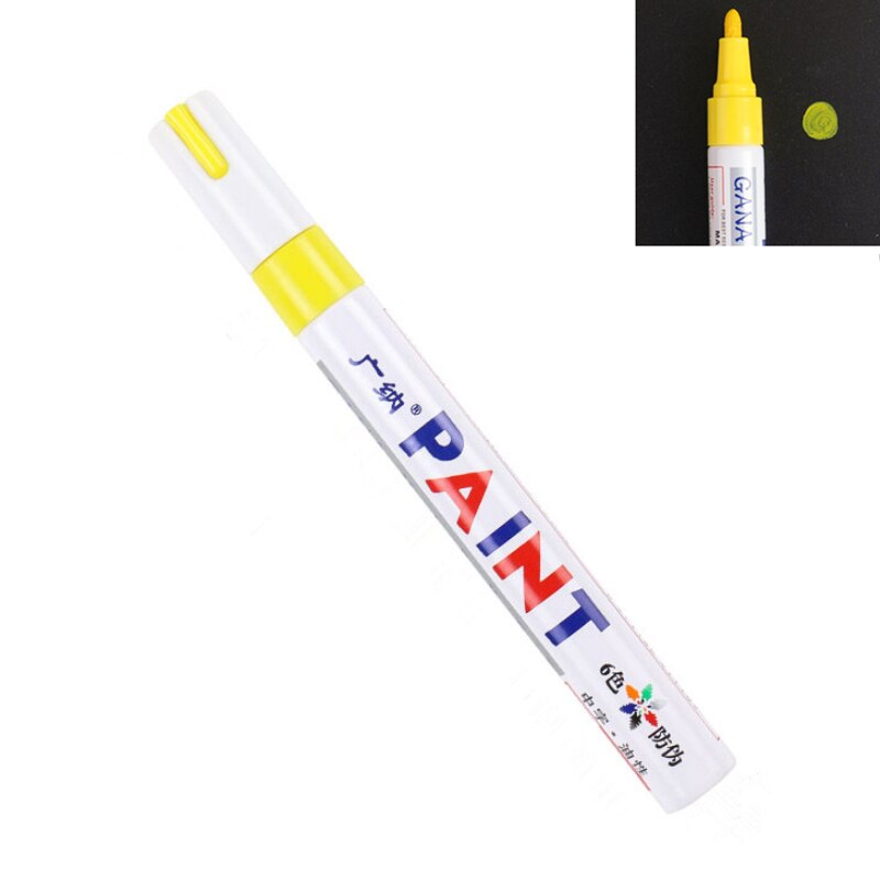 12 Kleuren Wit Waterdichte Rubberen Permanente Verf Marker Pen Autoband Loopvlak Milieu Band Schilderij: 556