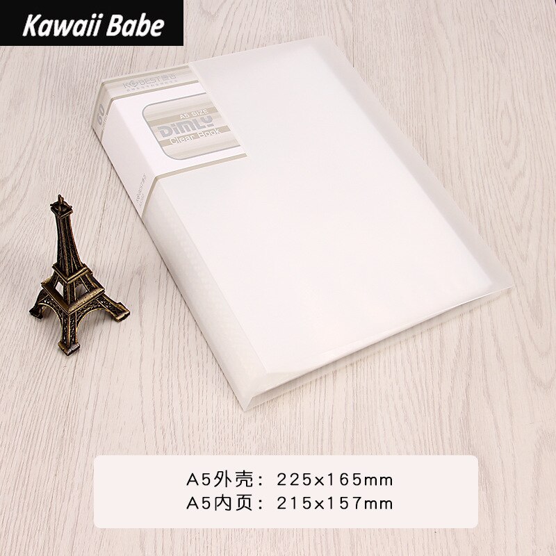 Desk Organizer File Folder A5 20/30/40/60 Page Document Folder for Files Sorting Supplies Office School Supplies Document Case: 60pages white