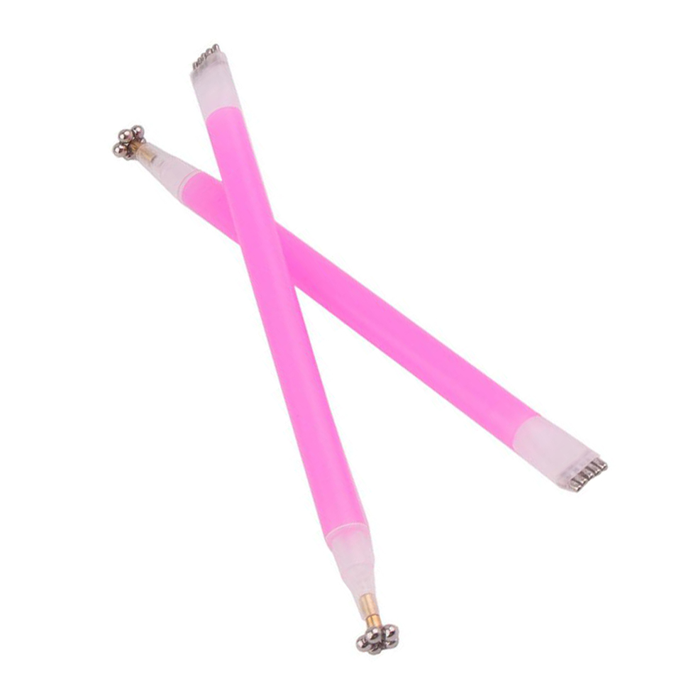 1PC Dubbele Hoofden Tweekoppige Bloem Magnetische Pennen Voor DIY Nail Art Magic Stick 3D Katten Ogen UV gel Polish Brush Acryl Gereedschap