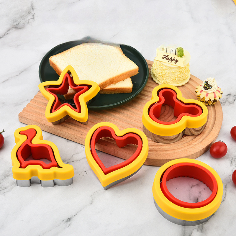 Máquina cortadora y selladora de sándwiches, cortadora de plástico para galletas, herramientas de cocina para el hogar, moldes para hornear, corte