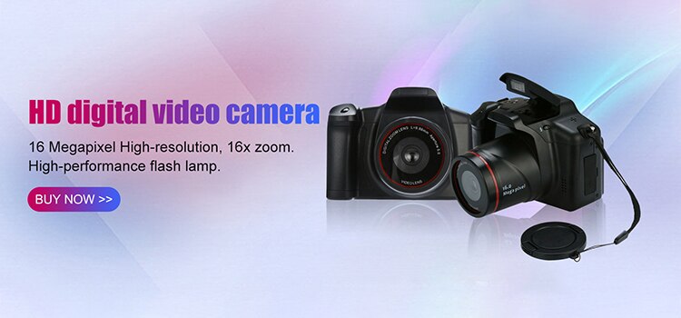 Digital SLR Camera - 1080P HD Video - 16x Optical Zoom - CMOS Sensor - SD Card Storage