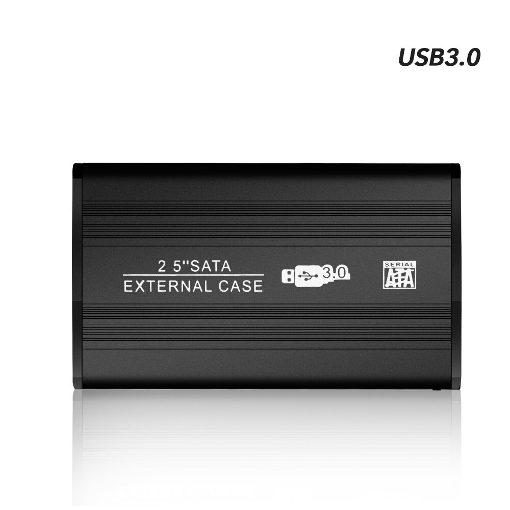 TISHRIC Aluminum HDD Case for Hard Drive Box Enclosure Case HDD 2.5 inch USB3 Hard Disk Case Sata to USB External HD Box Optibay: USB 3.0 Stripe Black